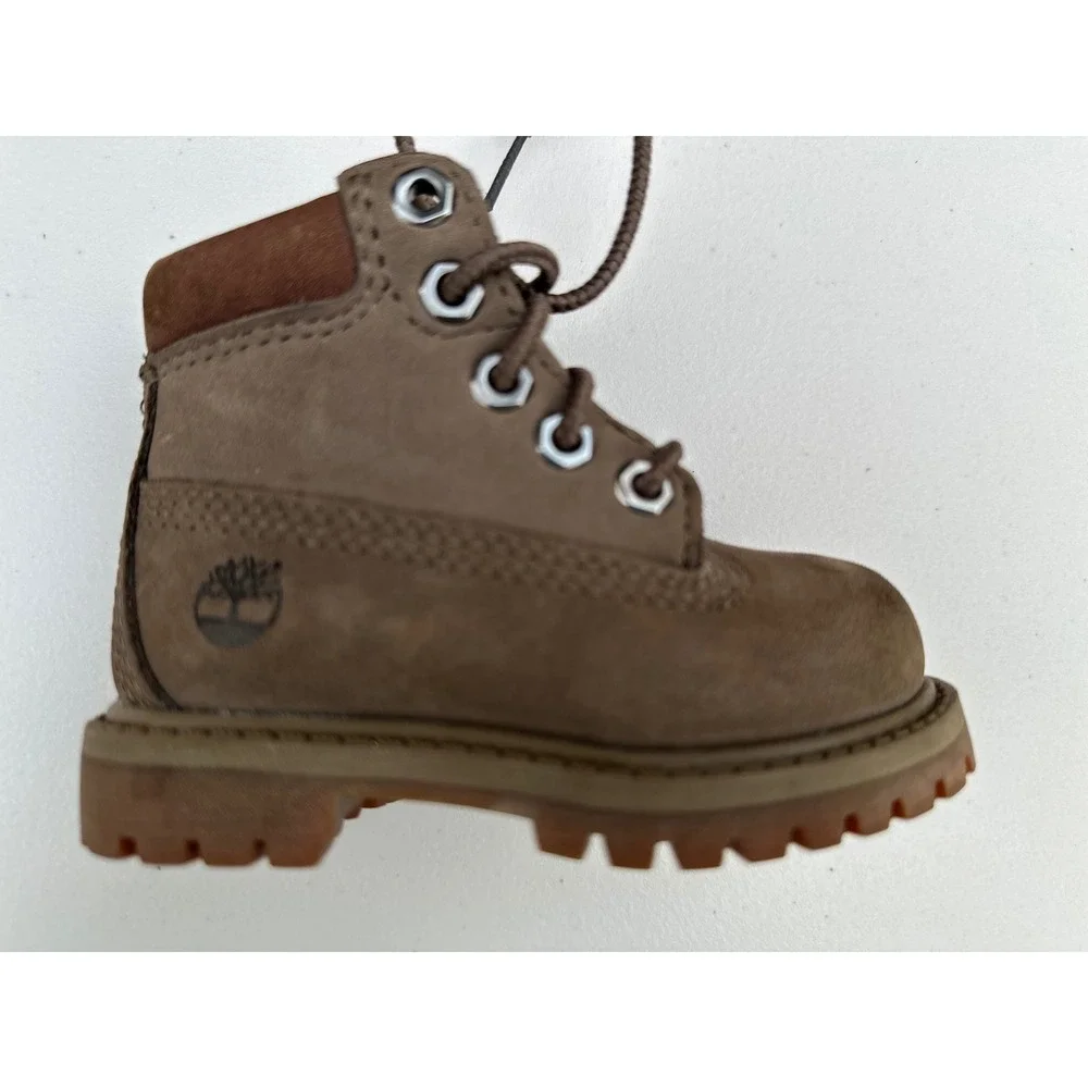 Timberland Toddler 6 Inch Premium Waterproof Boot Taupe Brown TB0A6BE6EM5 Size 4